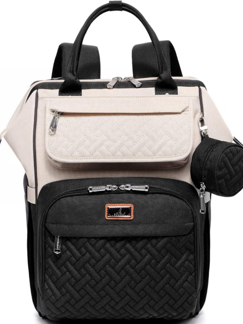 Stylish Multifunction Diaper Bag Backpack with Changing Pad & Stroller Straps